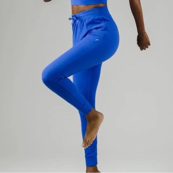 Zyia - Blue Confluence Zipper Joggers - Picture 1 of 14